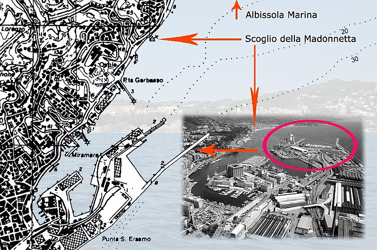 15-porto80.jpg - Negli anni ottanta il porto contina l'espansione a mare verso Albissola Marina con la zona "alti fondali". 
